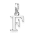 thumbnail image 1 of Finest Gold Sterling Silver Polished Block Initial -F- Pendant, 1 of 1