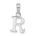 thumbnail image 1 of Finest Gold Sterling Silver Polished Block Initial -R- Pendant, 1 of 1