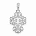 thumbnail image 1 of Finest Gold Sterling Silver Polished Fancy Lacy Cross Pendant, 1 of 3