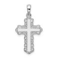 thumbnail image 1 of Finest Gold Sterling Silver Polished Lace-Edge Cross Pendant, 1 of 3