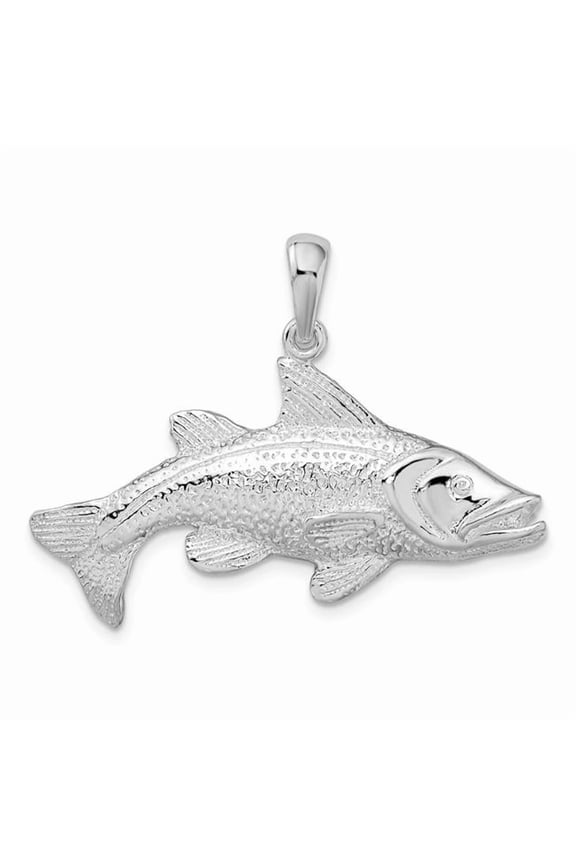 Sterling Silver Polished Red Fish Pendant