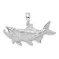 thumbnail image 1 of Finest Gold Sterling Silver Polished Tarpon Fish Pendant, 1 of 3