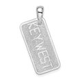 thumbnail image 1 of Finest Gold Sterling Silver Polished & Textured Key West License Plate Pendant, 1 of 3