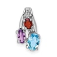 thumbnail image 1 of Finest Gold Sterling Silver Rhod-Plated 1.05TW BT-AM-GA-WT Pendant, 1 of 1