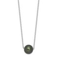 thumbnail image 1 of Finest Gold Sterling Silver Rhodium 8-9 mm Semi-rd Tahit Saltwater Pearl 17 in. Necklace, 1 of 3