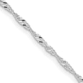 thumbnail image 1 of Finest Gold Sterling Silver Rhodium-Plated 1.75 mm 16 in. Singapore Chain, 1 of 1