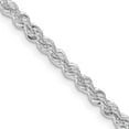 thumbnail image 1 of Finest Gold Sterling Silver Rhodium-Plated 3 mm Solid 20 in. Rope Chain, 1 of 1