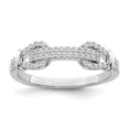 thumbnail image 1 of Finest Gold Sterling Silver Rhodium-Plated CZ Ring - Size 6, 1 of 1