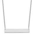 thumbnail image 1 of Finest Gold Sterling Silver & Rhodium-Plated Large Polished Blank Bar Necklace, 1 of 1