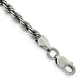 thumbnail image 1 of Finest Gold Sterling Silver Ruthenium-Plated 4 mm Rope Chain 8 in. Bracelet, 1 of 1