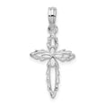 thumbnail image 1 of Finest Gold Sterling Silver Scalloped Edge Cut-Out Cross Pendant, 1 of 3