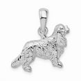 thumbnail image 1 of Finest Gold Sterling Silver Textured 3D Cavalier King Charles Spaniel Pendant, 1 of 3