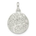 thumbnail image 1 of Finest Gold Sterling Silver Textured Rose Pendant, 1 of 1