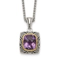 thumbnail image 1 of Finest Gold Sterling Silver with 14K Polished Amethyst Necklace, 1 of 5