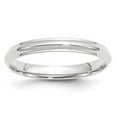 thumbnail image 1 of Finest Gold WHRE030-13 3 mm 14K Half Round Rings with Edge Band, White Gold - Size 13, 1 of 4