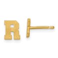 thumbnail image 1 of Finest Gold10XNE45Y-R 10K Yellow Gold Brushed Initial Letter R Post Earrings, 1 of 1