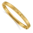 thumbnail image 1 of 14k 4/16 Oversize Diamond-cut Concave 6.00mm Hinged Oval Bangle Bracelet CC4/16O, 1 of 4