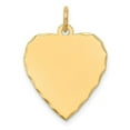 thumbnail image 1 of FJC Finejewelers 14k Yellow Gold Etched .013 Gauge Engravable Heart Disc Charm, 1 of 3
