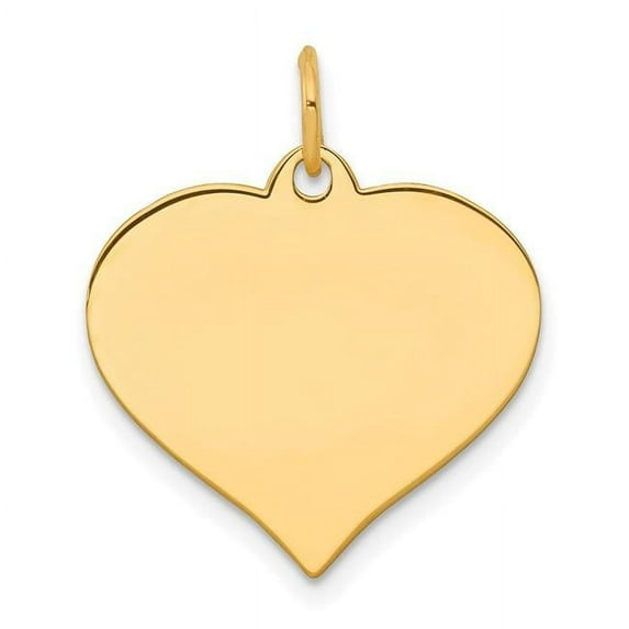 FJC Finejewelers 14k Yellow Gold Heart Disc Charm
