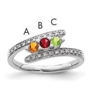 14K White Gold Family Jewelry Diamond Semi-Set Ring XMRW33/3