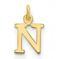 thumbnail image 1 of 14k Yellow Gold Polished Finish Cut-Out Letter N Initial Design Charm Pendant, 1 of 2