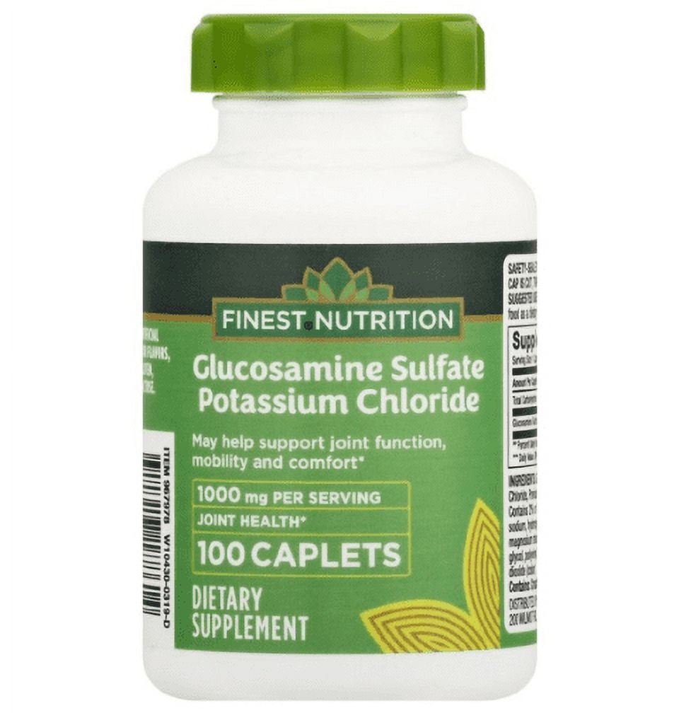 Finest Nutrition Glucosamine Sulfate Potassium Chloride 100 Caplets