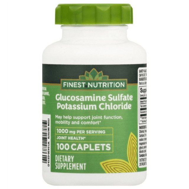 Finest Nutrition Glucosamine Sulfate Potassium Chloride 100 Caplets