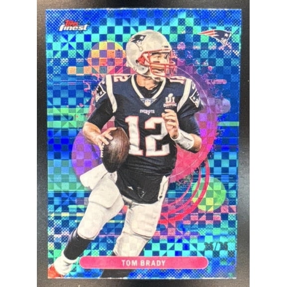 Tom Brady #197 Finest Base Uncommon Blue XFractor Football Card New England Patriots NFL Football Trading Card