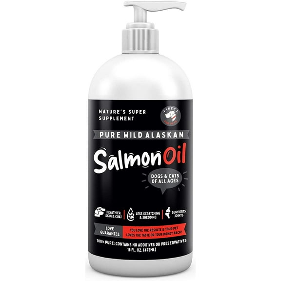 Finest for Pets Salmon Flavor Omega-3 Supplement Oils for Dogs & Cats, 16oz Jar