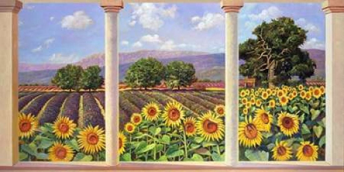 Finestra sui girasoli Canvas Art - Andrea Del Missier (10 x 20)