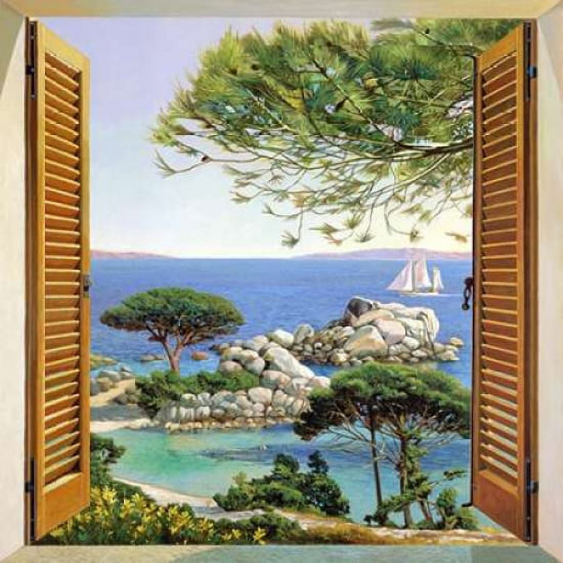 Finestra sul Mediterraneo Canvas Art - Andrea Del Missier (24 x 24)