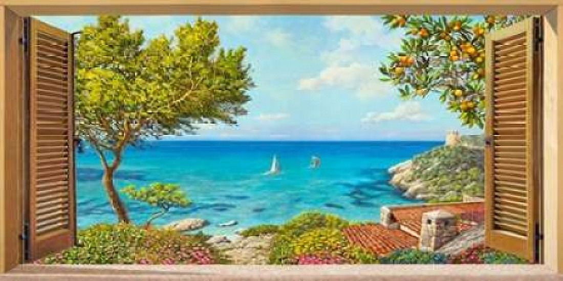 Finestra sul mare Canvas Art - Andrea Del missier (10 x 20)