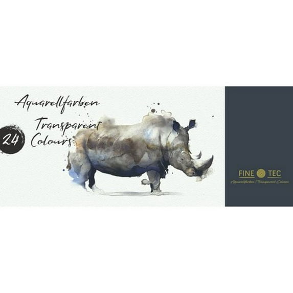 Finetec Watercolor Paint Transparent 24-Color Set