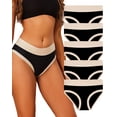thumbnail image 1 of Finetoo 5 Pack High Waisted Underwear for Women Tummy Control Panties Seamless Hi-Cut Panty Soft Stretch Invisible No Show Briefs M-3XL, 1 of 5