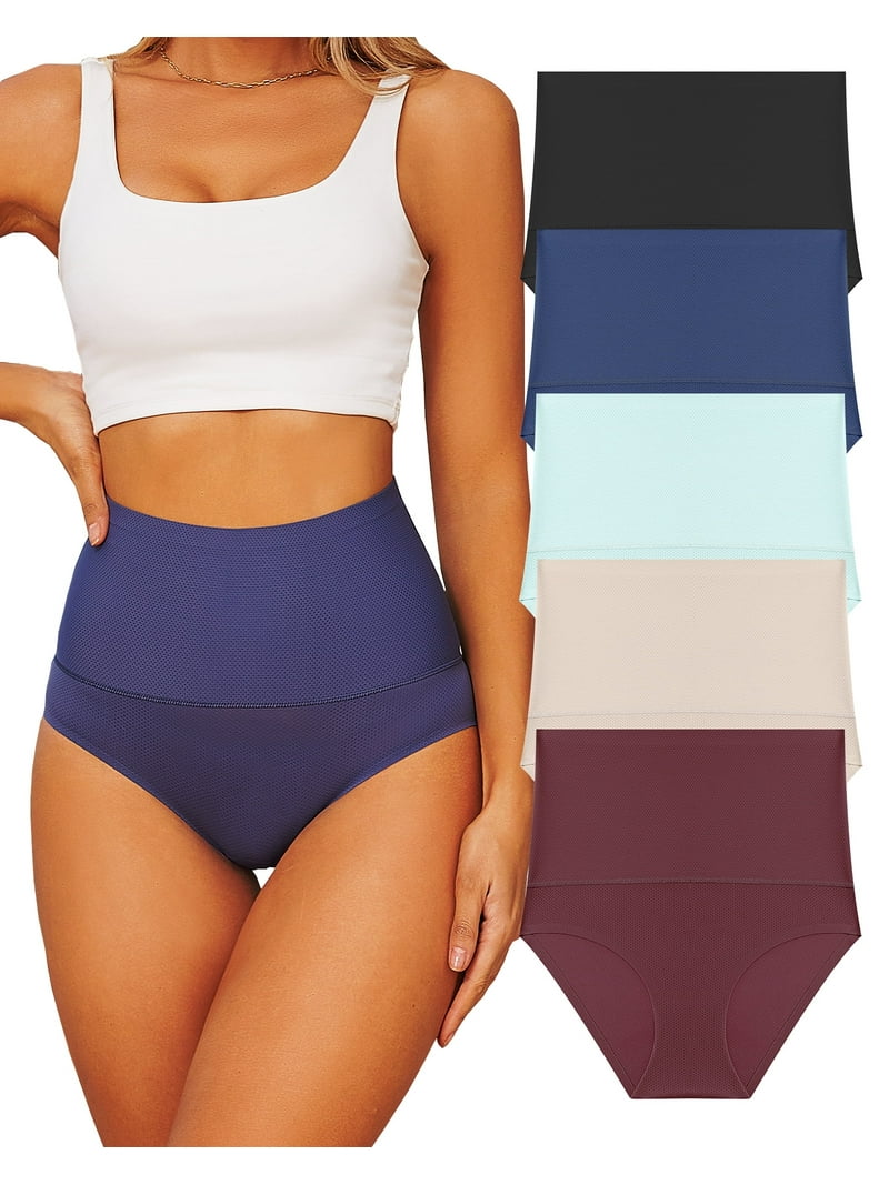 Finetoo High Waisted Tummy Support Panties, Slimming Butt Shaping