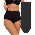 thumbnail image 1 of Finetoo 5 Pack Tummy Control Shapewear Underwear for Women High Waisteded Body Shaper Panties Butt Lifter Slimming Briefs Sport Breathable Panty for Ladies S-XXL, 1 of 6