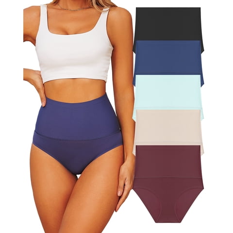 5 Pack Tummy Control Shapewear Underwear for Women High Waisteded Body Shaper Panties Butt Lifter Slimming Briefs Sport Breathable Panty for Ladies S-XXL