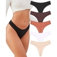 thumbnail image 1 of Finetoo 5 pack Cotton Underwear for Women Thongs for Women Panties S, 1 of 6