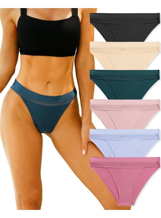 Women's Lace Underwear Cheeky Panty Breathable Bikini Panties, 4 Packs