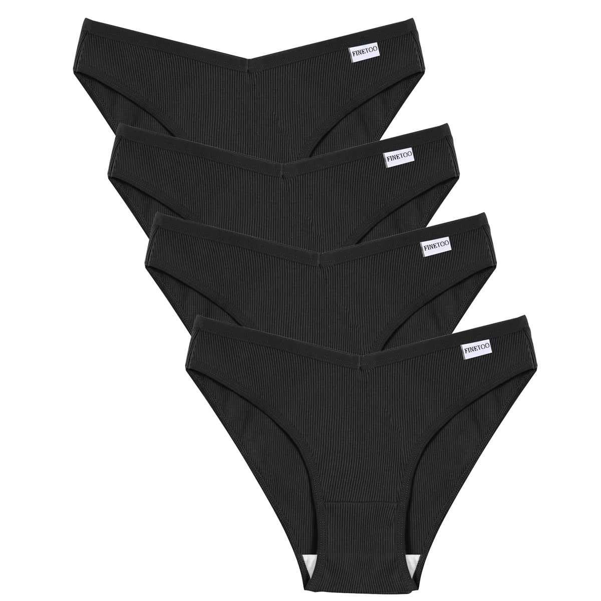Joanie Cotton Pack Bikini Black 2 Plus Bikini Panties (Pack of 3