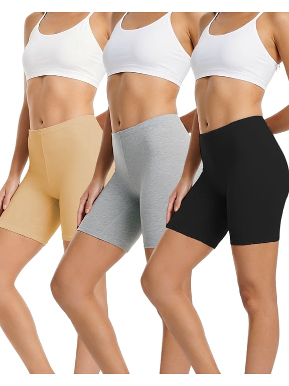 Cotton Underwear for Women Boy Shorts Full Coverage High Waisted Panties Boxer Briefs Packs 3 Pack XL
