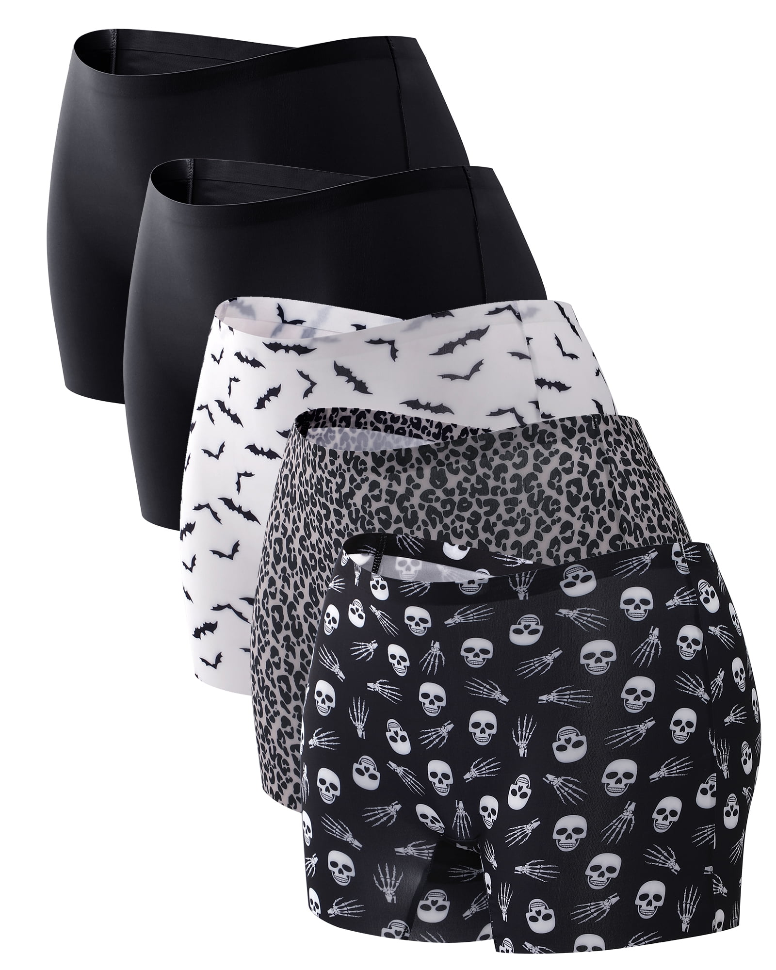 Finetoo Seamless Boyshorts – 5-Pack Full Coverage Briefs