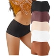 thumbnail image 1 of Finetoo Seamless Boy Shorts Underwear for Women No Show Boxer Shorts Panties for Ladies 5 Packs M, 1 of 6