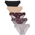 thumbnail image 1 of Finetoo Seamless Underwear For Women No Show Stretch Bikini Panties Soft Silky Invisible Hipster Briefs XS-XL 5 Pack, 1 of 6