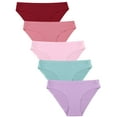 thumbnail image 1 of Finetoo Seamless Underwear For Women No Show Stretch Bikini Panties Soft Silky Invisible Hipster Briefs XS-XL 5 Pack, 1 of 6