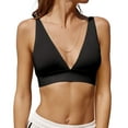thumbnail image 1 of Finetoo Women's Seamless Plunge Bra Deep V-Neck Wireless Comfort Bras Unlined Triangle Bras Ultra Light Soft Stretch Bralettes, 1 of 6
