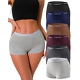 thumbnail image 1 of Finetoo Womens Boyshort Underwear Cotton Boxer Briefs for Ladies Full Coverage BoyShorts Panties 6 Pack, 1 of 5