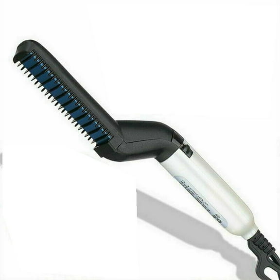 Finex Men's Fast Heated Beard Hair Straightening Heat Brush Comb Straightener