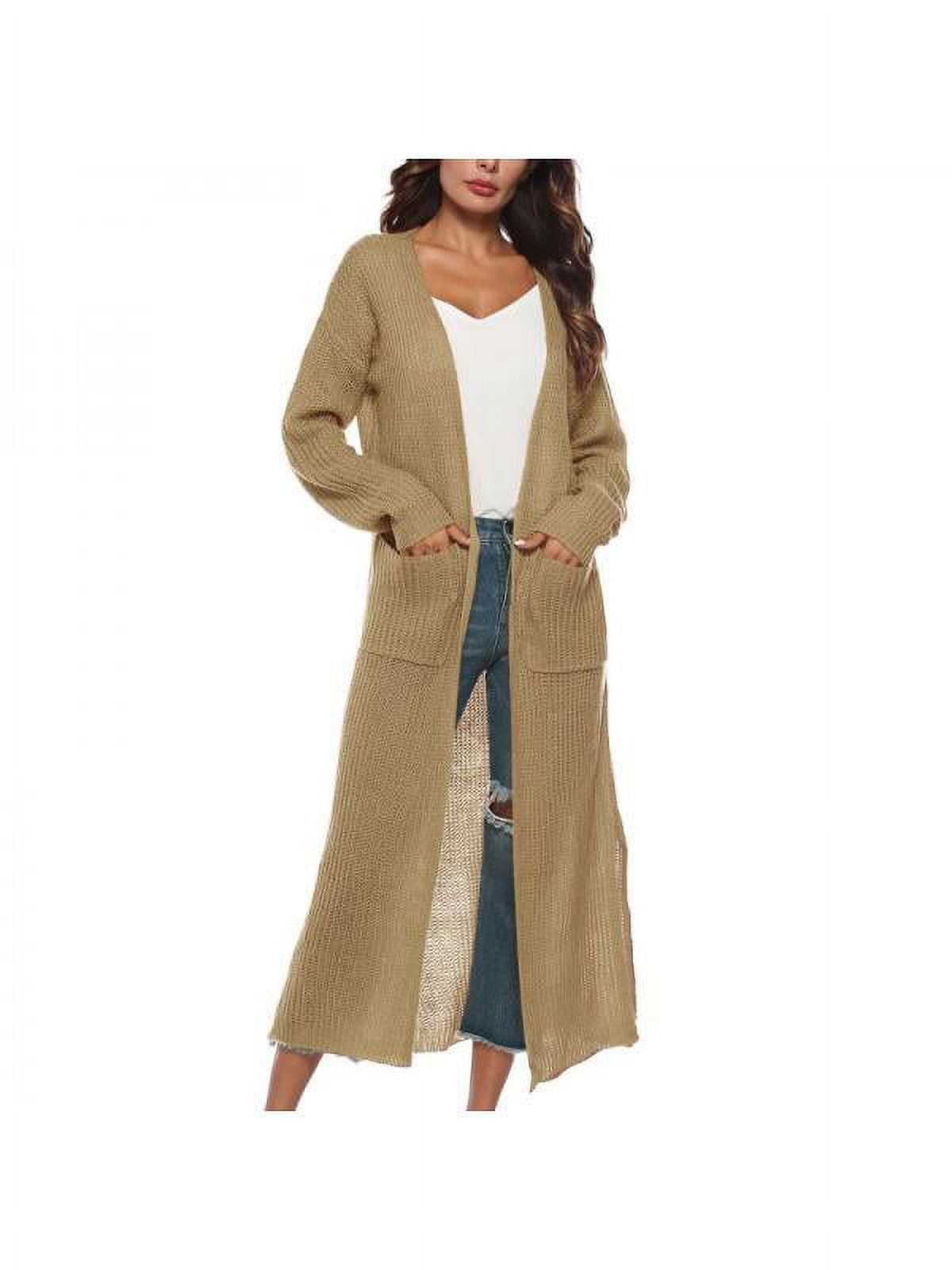 Finex Women Full Length Thick Maxi Cardigan Duster Long Sleeve