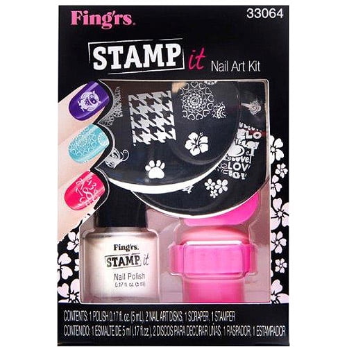 Fing'rs Heart 2 Art Stamp It Nail Art Kit, 5 pc